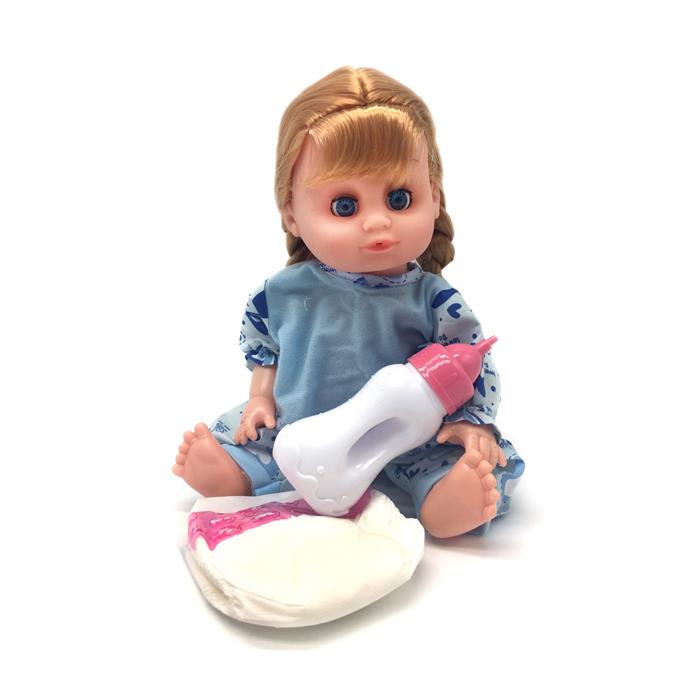 Кукла пупс в пижаме с памперс,бутылочкой (плачет,говорит,пьет,ходит на горшок)(с бат.)/рюкзак 8008C4