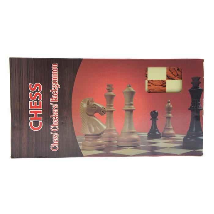 Шахматы 3в1 (нарды+шашки+шахматы)  49*25см / коробка 482134