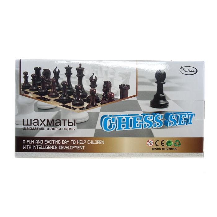 Шахматы 3в1 (нарды+шашки+шахматы) 24*12см  320724