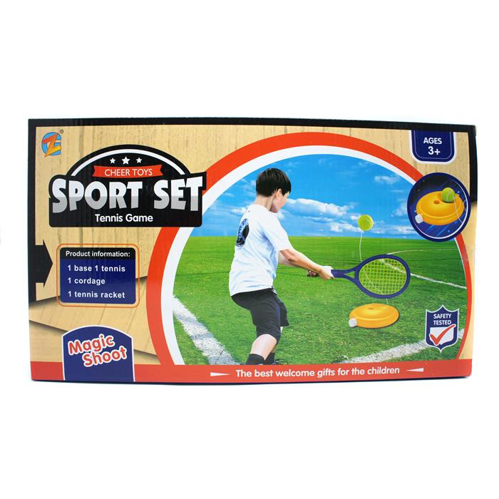 Игра Веселый теннис с мячом на резинке 39*22,5см / коробка 270-56