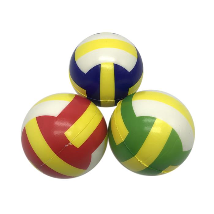 Мяч 10см полнотелый с принтом волейбольный (выпис.по 12шт.) / пакет M-10
