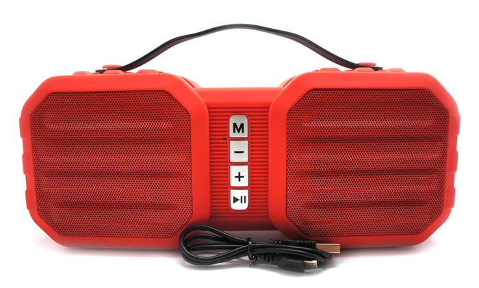 Колонка Bluetooth + Радио 5W*2 24*11*8см  MU-X8 красная