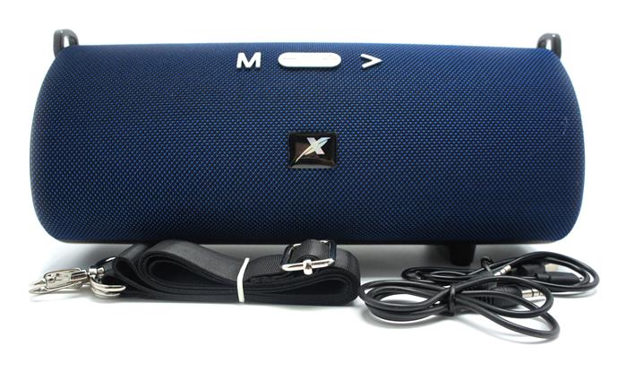 Колонка Bluetooth + Радио 5W*2 26*12*11см  MU-E26+ синяя