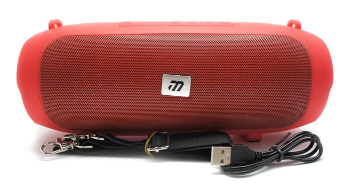 Колонка Bluetooth + Радио 8W 25*11*10см  MU-X90 красная