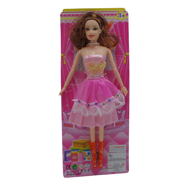Кукла (шарнирная) в нарядном платье 32*14см / блистер 113С