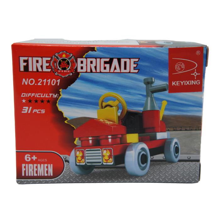 Конструктор Fire Brigade 31дет.Пожарная техника 9*7cм / коробка 21101
