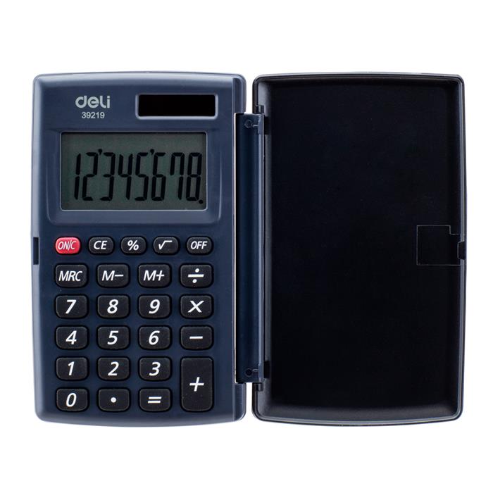 Калькулятор карманный Deli 8 разрядов 7*11см серый Е39219