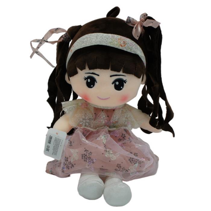 Кукла мягкая в платьице 47см / пакет  WWG