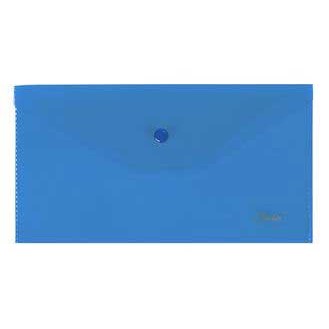 Папка-конверт на кнопке А4 Хат 180мкм Синяя непрозрачн. 00002