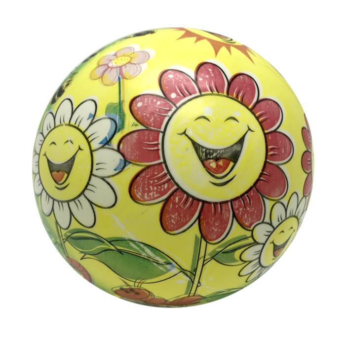 Мяч 22см с принтом Цветы / пакет В30421-1