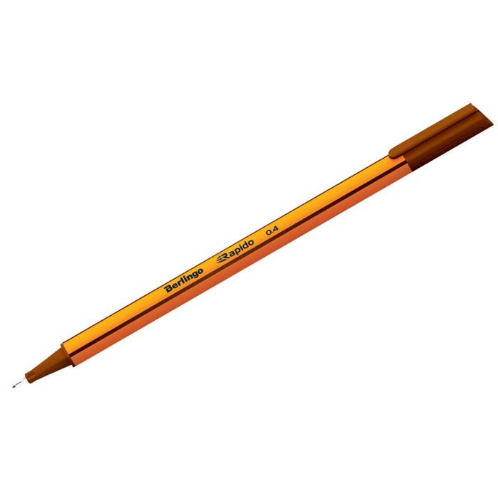 Ручка капиллярн. коричневая Berlingo Rapido трехгранная СК_40104
