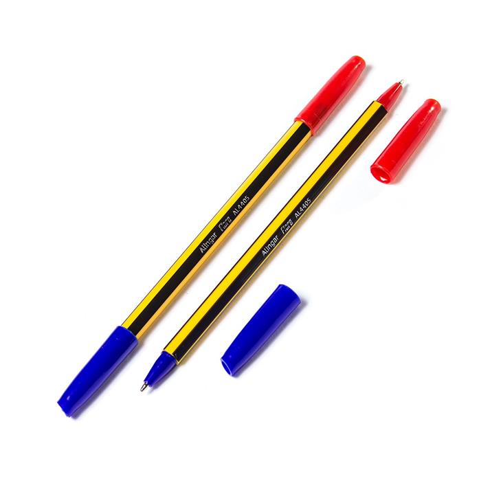 Ручка шар. син. Alingar двухсторонняя (синяя,красная)игольч.цветн. пл.корп. (вып.по 5шт) AL4405